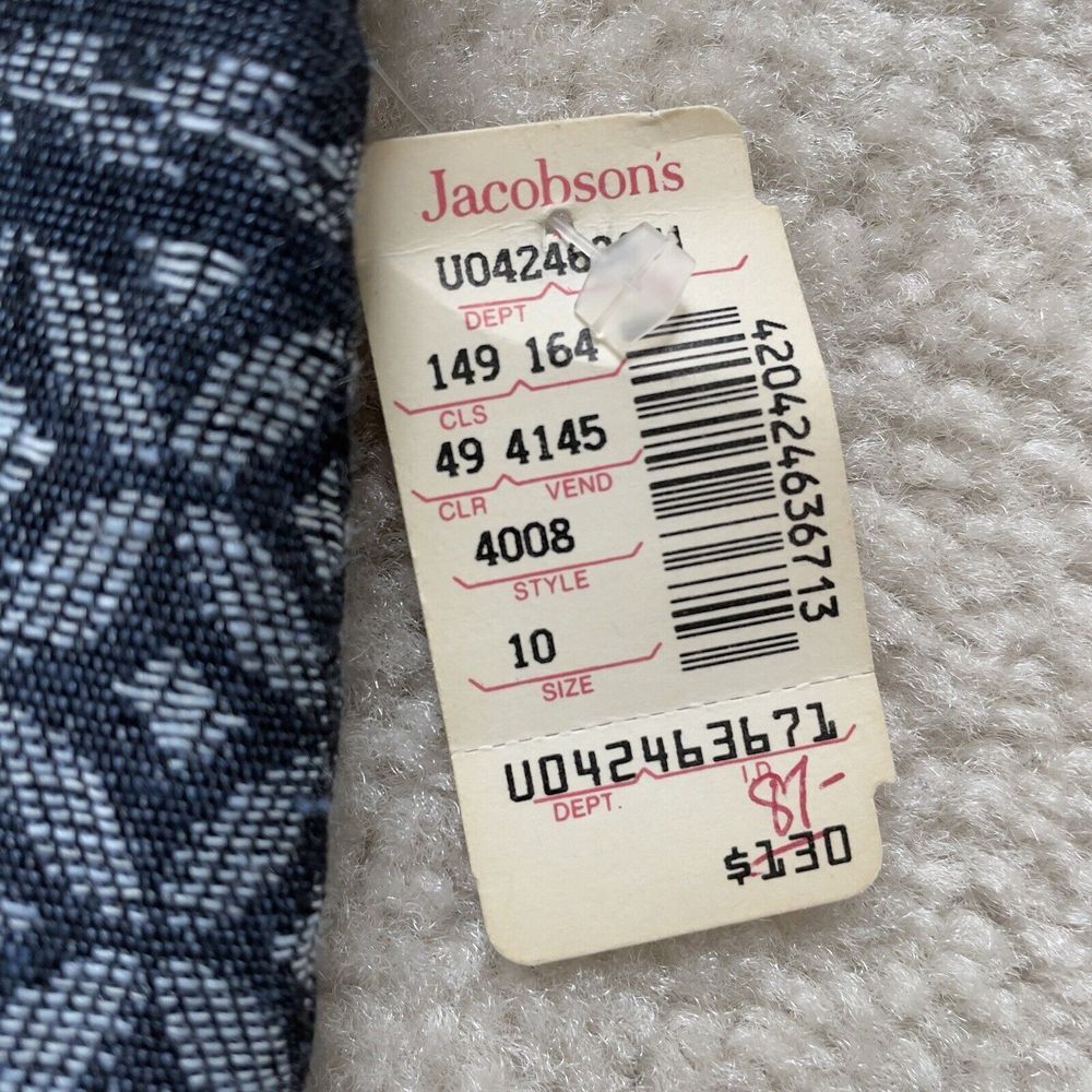 Jax Canada Vintage Womens Vest Blue Floral Size 10 NWT - Picture 7 of 9